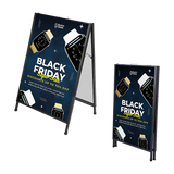A-Frame Sign 60x90cm ??Outdoor Sidewalk Steel Poster Board Display Stand