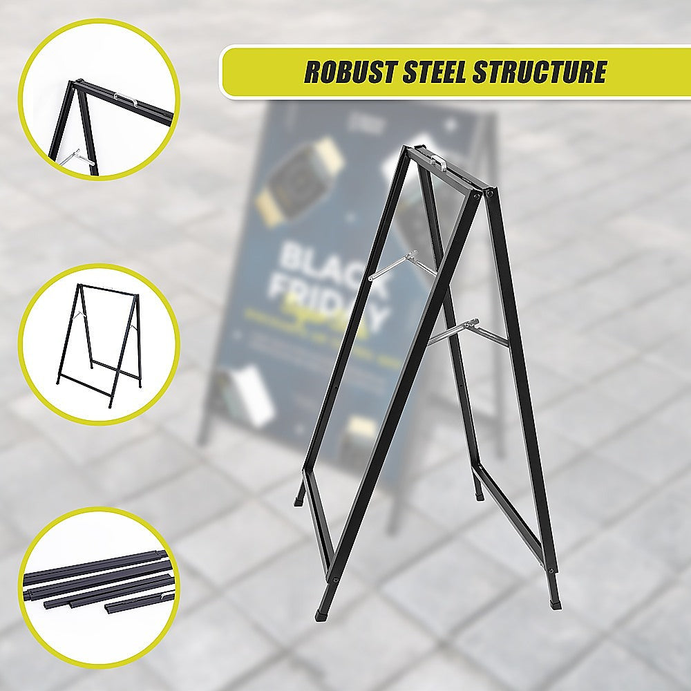 A-Frame Sign 60x90cm ??Outdoor Sidewalk Steel Poster Board Display Stand