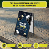 A-Frame Sign 60x90cm ??Outdoor Sidewalk Steel Poster Board Display Stand
