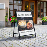 A-Frame Sign 60x90cm ??Outdoor Sidewalk Steel Poster Board Display Stand