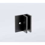 70cm Frameless Glass Bath Screen with F-Brackets - Black
