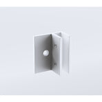 70cm Frameless Glass Bath Screen with F-Brackets - White
