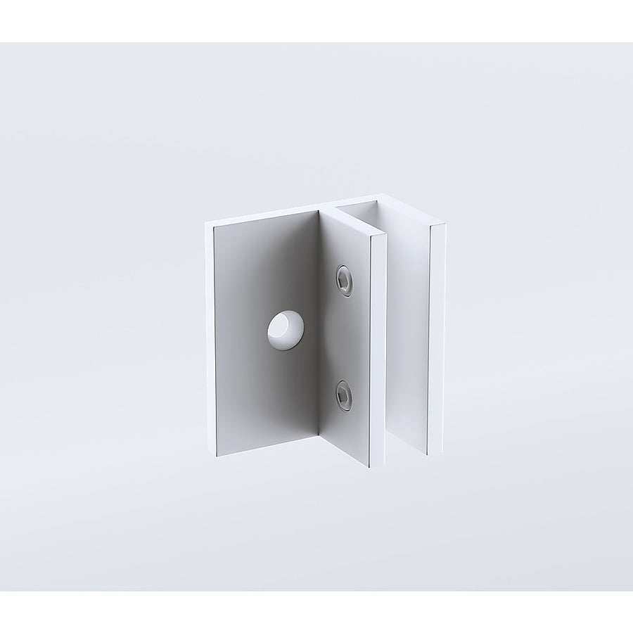 70cm Frameless Glass Bath Screen with F-Brackets - White