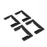 90cm Frameless Glass Bath Screen with Stainless Steel Brackets - Black - Low Angle