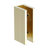 100cm Frameless Glass Bath Screen with Stainless Steel Brackets - Gold - Low Angle