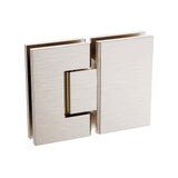100cm Frameless Glass Bath Screen with Stainless Steel Brackets - Nickel