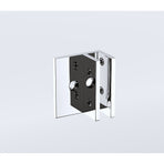 90cm Frameless Glass Bath Screen ??Brass F-Brackets in Chrome for Stylish Bathroom Upgrade