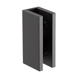 100cm Frameless Glass Bath Screen with Brass Brackets - Black - 45-Degree Angle