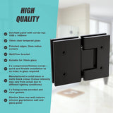 100cm Frameless Glass Bath Screen with Brass Brackets - Black - Extra Image