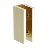 100cm Frameless Glass Bath Screen with Brass Brackets - Gold - 45-Degree Angle