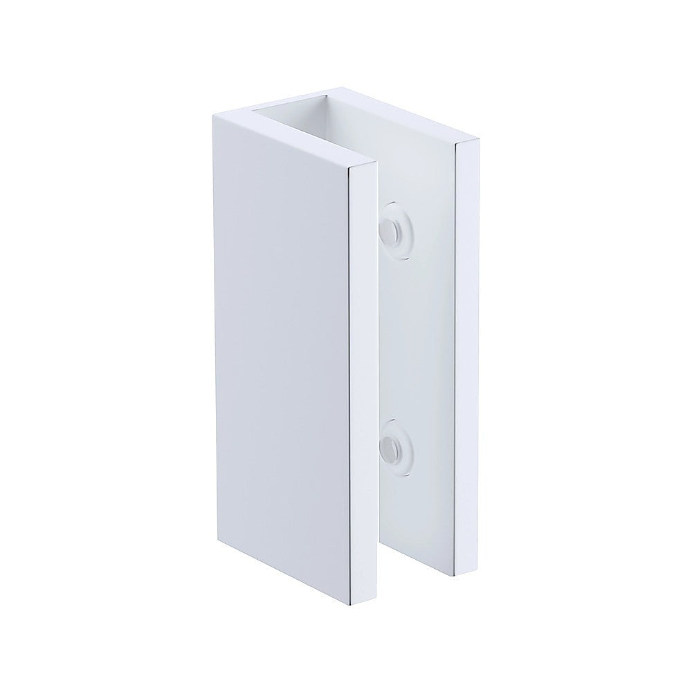 100cm Frameless Glass Bath Screen with Brass Brackets - White