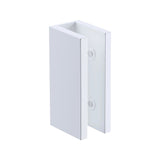 100cm Frameless Glass Bath Screen with Brass Brackets - White - 45-Degree Angle