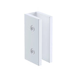 100cm Frameless Glass Bath Screen with Brass Brackets - White - Low Angle