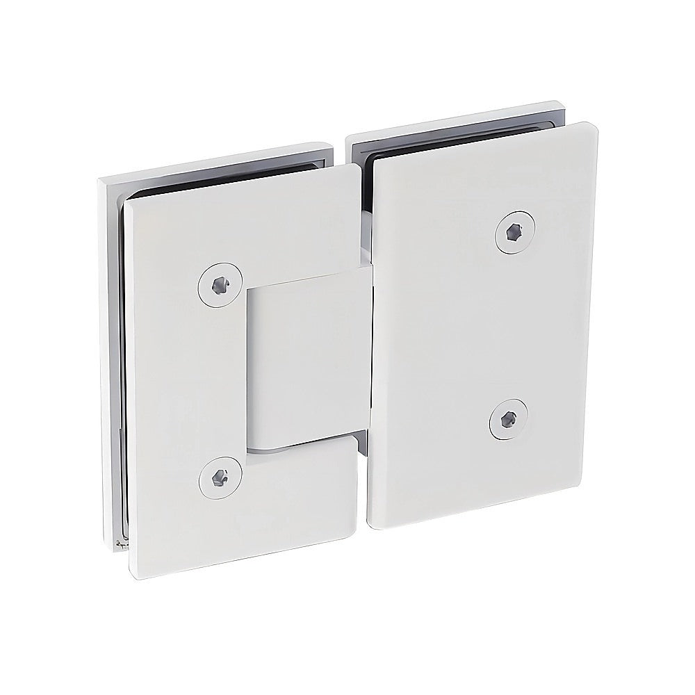 100cm Frameless Glass Bath Screen with Brass Brackets - White