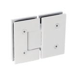 100cm Frameless Glass Bath Screen with Brass Brackets - White - Rear View