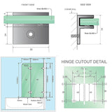 100cm Frameless Glass Bath Screen with Brass Brackets - White - Extra Image