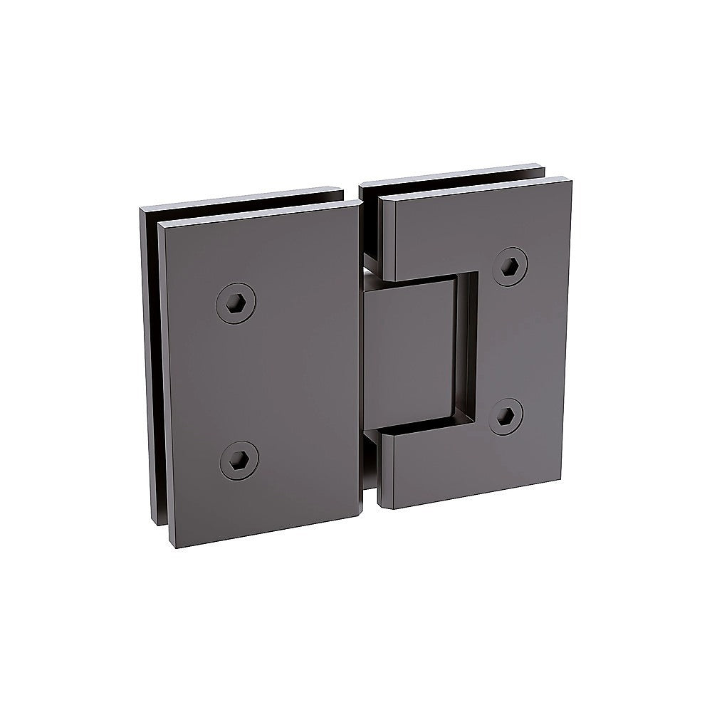 100cm Frameless Glass Bath Screen with Brass Brackets - Gunmetal