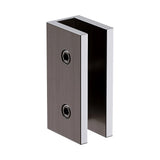 100cm Frameless Glass Bath Screen with Brass Brackets - Gunmetal - Low Angle