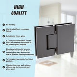 100cm Frameless Glass Bath Screen with Brass Brackets - Gunmetal - Extra Image