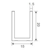 100cm Frameless Glass Bath Screen with Channel and Stainless Steel Hinges- Black - Extra Image