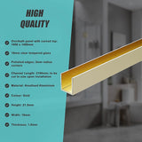 100cm Frameless Glass Bath Screen with Channel and Stainless Steel Hinges- Gold - Extra Image