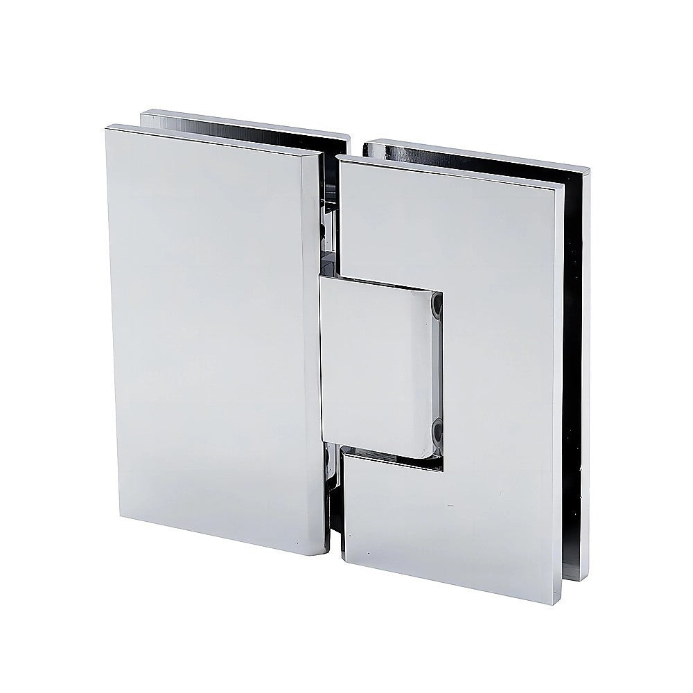 120cm Frameless Glass Bath Screen with Channel and Brass Hinges - Chrome