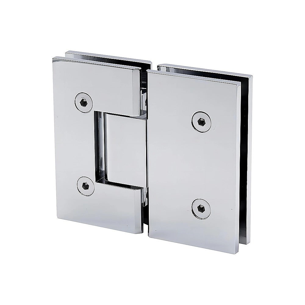 120cm Frameless Glass Bath Screen with Channel and Brass Hinges - Chrome