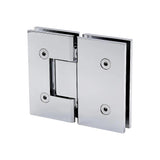 120cm Frameless Glass Bath Screen with Channel and Brass Hinges - Chrome - Rear View