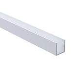 120cm Frameless Glass Bath Screen with Channel and Brass Hinges - Chrome - Close-Up Angle
