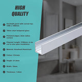 120cm Frameless Glass Bath Screen with Channel and Brass Hinges - Chrome - Extra Image