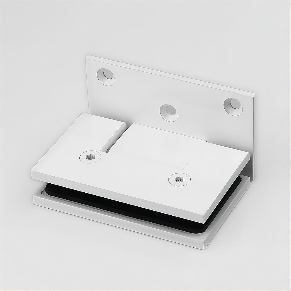 70cm Frameless Swing Bath Screen – White Hardware with Stainless steel hinge for Modern Bathrooms