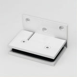 70cm Frameless Swing Bath Screen – White Hardware with Stainless steel hinge for Modern Bathrooms
