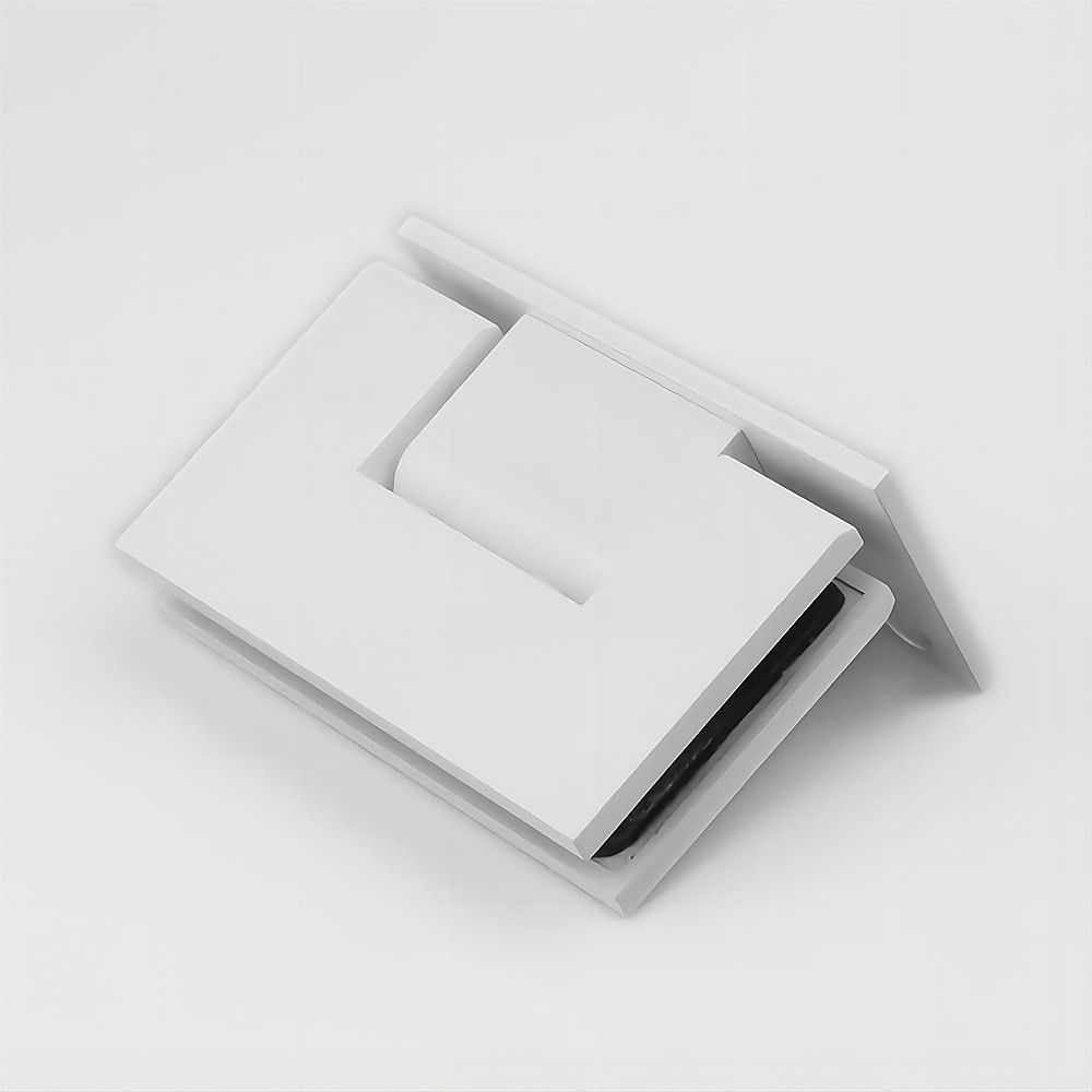 70cm Frameless Swing Bath Screen – White Hardware with Stainless steel hinge for Modern Bathrooms