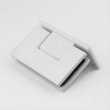 70cm Frameless Swing Bath Screen – White Hardware with Stainless steel hinge for Modern Bathrooms