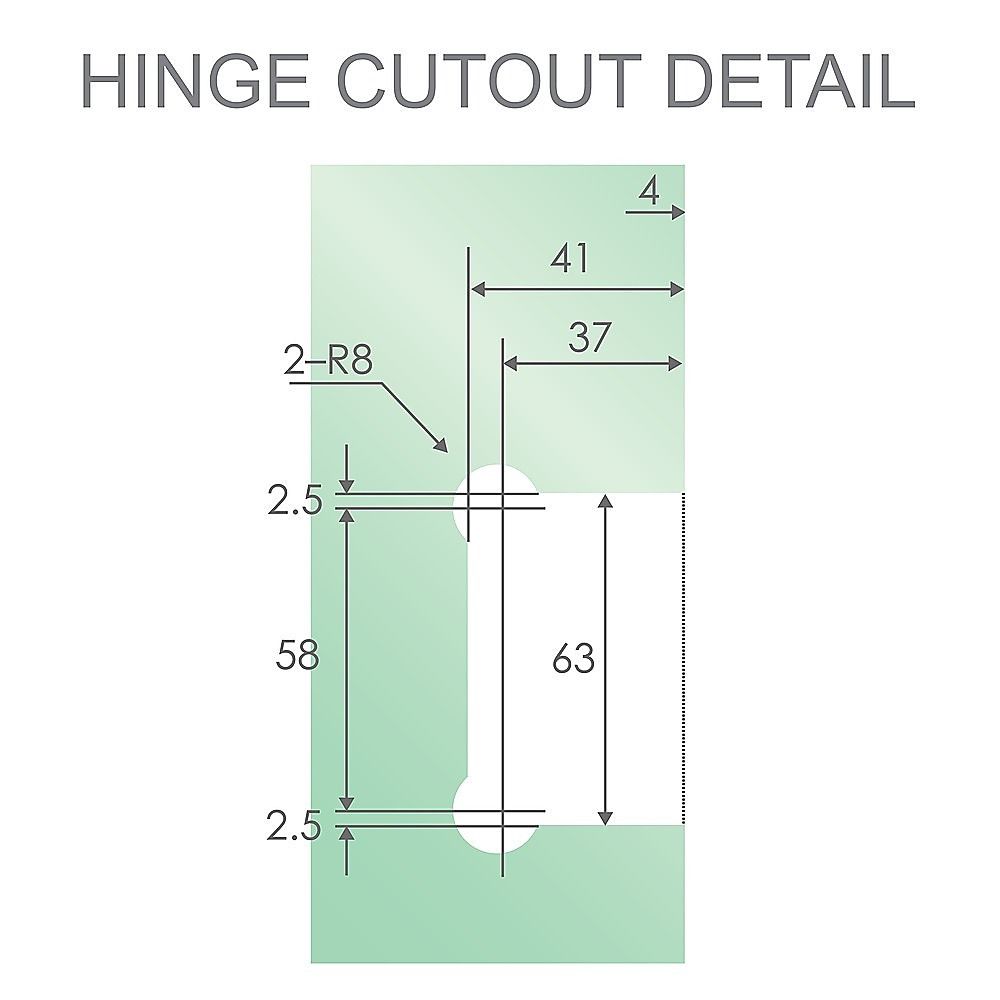 70cm Frameless Swing Bath Screen – White Hardware with Stainless steel hinge for Modern Bathrooms
