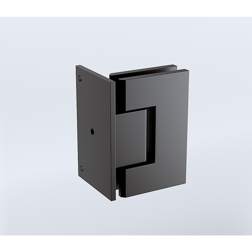 90cm Frameless Swing Bath Screen with Black Hardware
