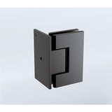 90cm Frameless Swing Bath Screen with Black Hardware - 45-Degree Angle