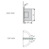 90cm Frameless Swing Bath Screen – White Hardware with Stainless steel hinge for Modern Bathrooms