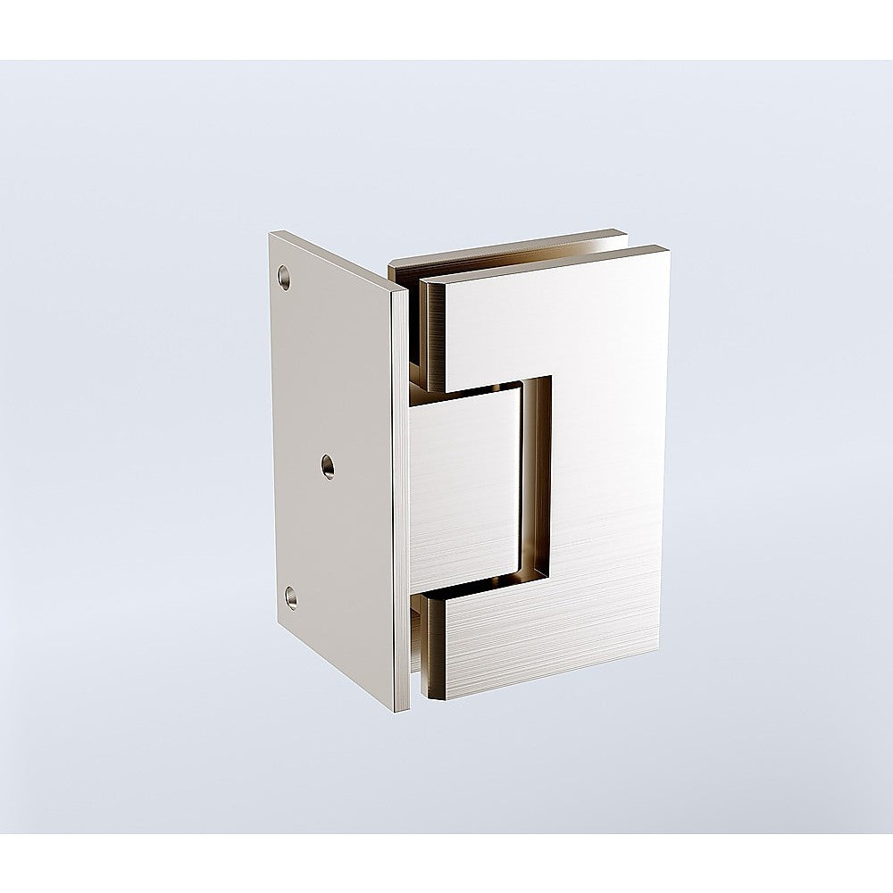 90cm Frameless Swing Bath Screen – Nickel Hardware with Stainless steel hinge for Modern Bathrooms