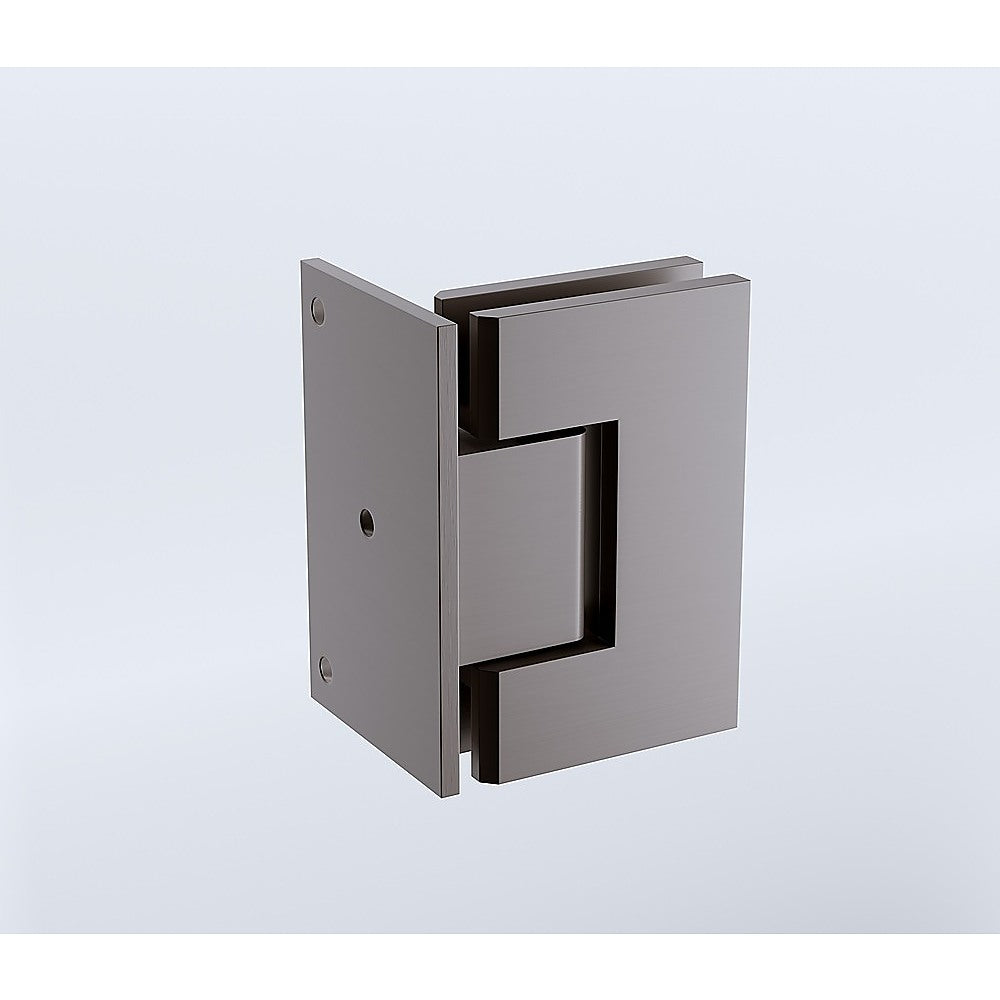 90cm Frameless Swing Bath Screen with Brushed Gunmetal Hardware
