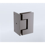 90cm Frameless Swing Bath Screen with Brushed Gunmetal Hardware - 45-Degree Angle