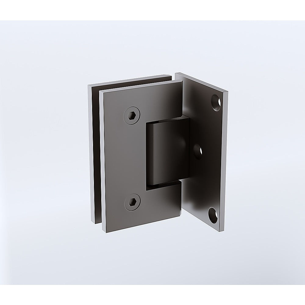 90cm Frameless Swing Bath Screen with Brushed Gunmetal Hardware
