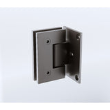 90cm Frameless Swing Bath Screen with Brushed Gunmetal Hardware - Close-Up Angle
