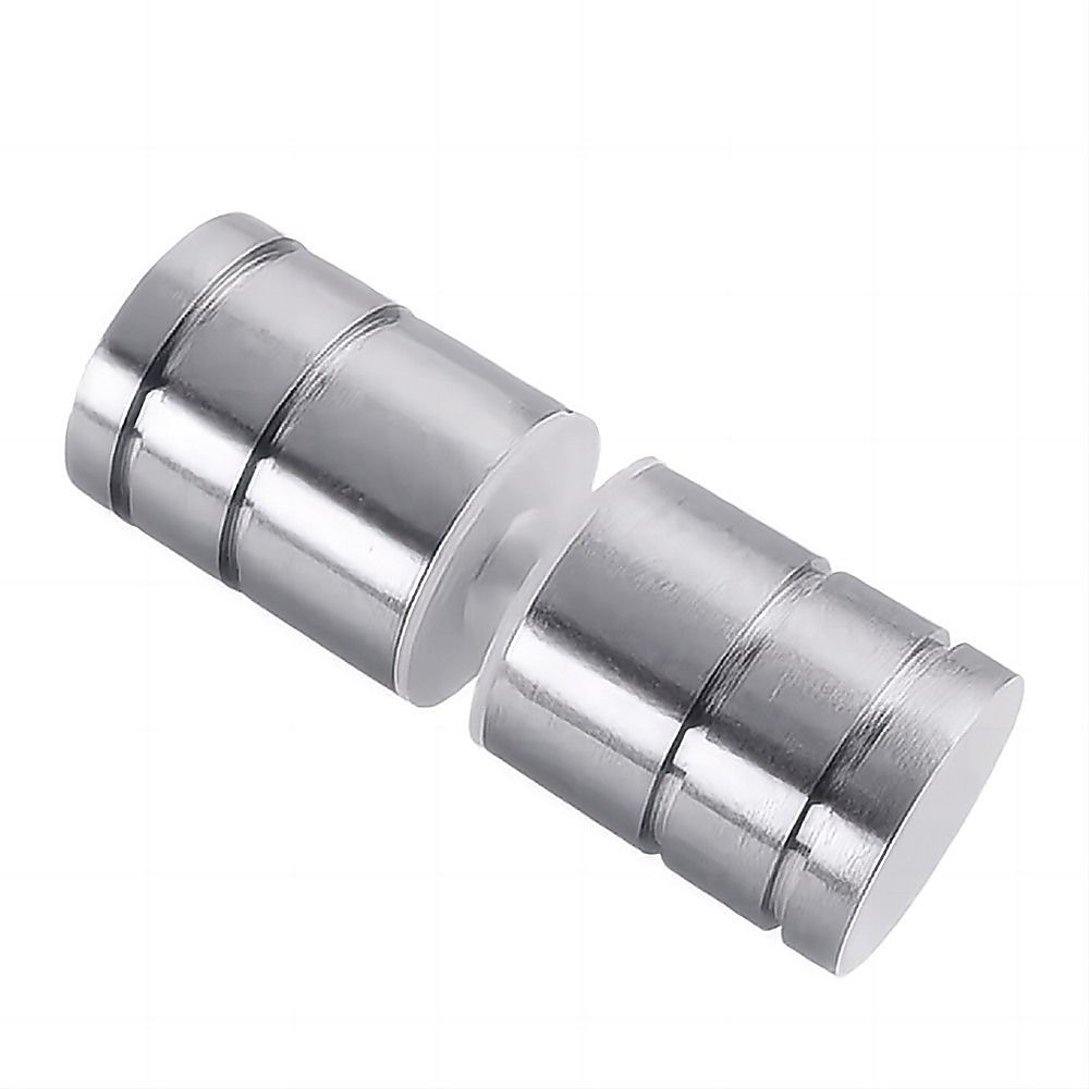 90cm Wall-to-Wall Frameless Shower Screen – Nickel U-Brackets with SS Hinges & Round Knob Handle