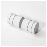 110cm Wall to Wall Frameless Shower Screen with White Brackets and SS Hinges, Round Knob Handle - Extra Image