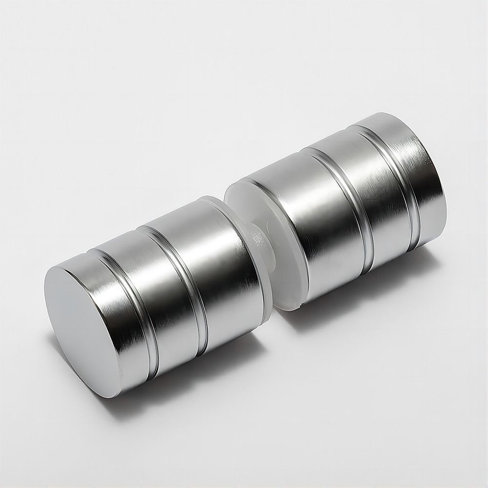 110cm Wall-to-Wall Frameless Shower Screen – Nickel U-Brackets with SS Hinges & Round Knob Handle