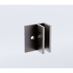 120cm Wall-to-Wall Frameless Shower Screen – Gunmetal F-Brackets and Floor F-Bracket with SS Hinges & Square Double Pull Handle