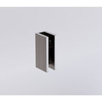 120cm Frameless Wall-to-Wall Shower Screen with Gunmetal U-Brackets and Floor U-Bracket, Brass Hinges & Square Knob Handle