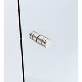 90cm Frameless Wall-to-Wall Shower Screen with Nickel U-Brackets , Brass Hinges & Round Knob Handle - Extra Image