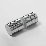 100cm Frameless Wall-to-Wall Shower Screen with Chrome Wall U-Brackets, Brass Hinges & Round Knob Handle - Extra Image